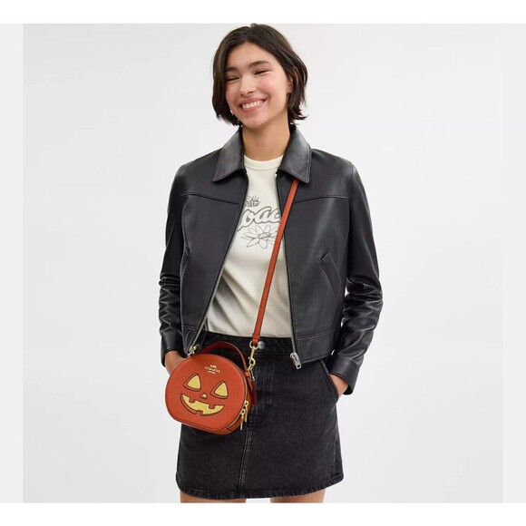 Coach Halloween Pumpkin Canteen Crossbody Bag Purse CW468 2024 Limited NWT NEW - Picture 16 of 16